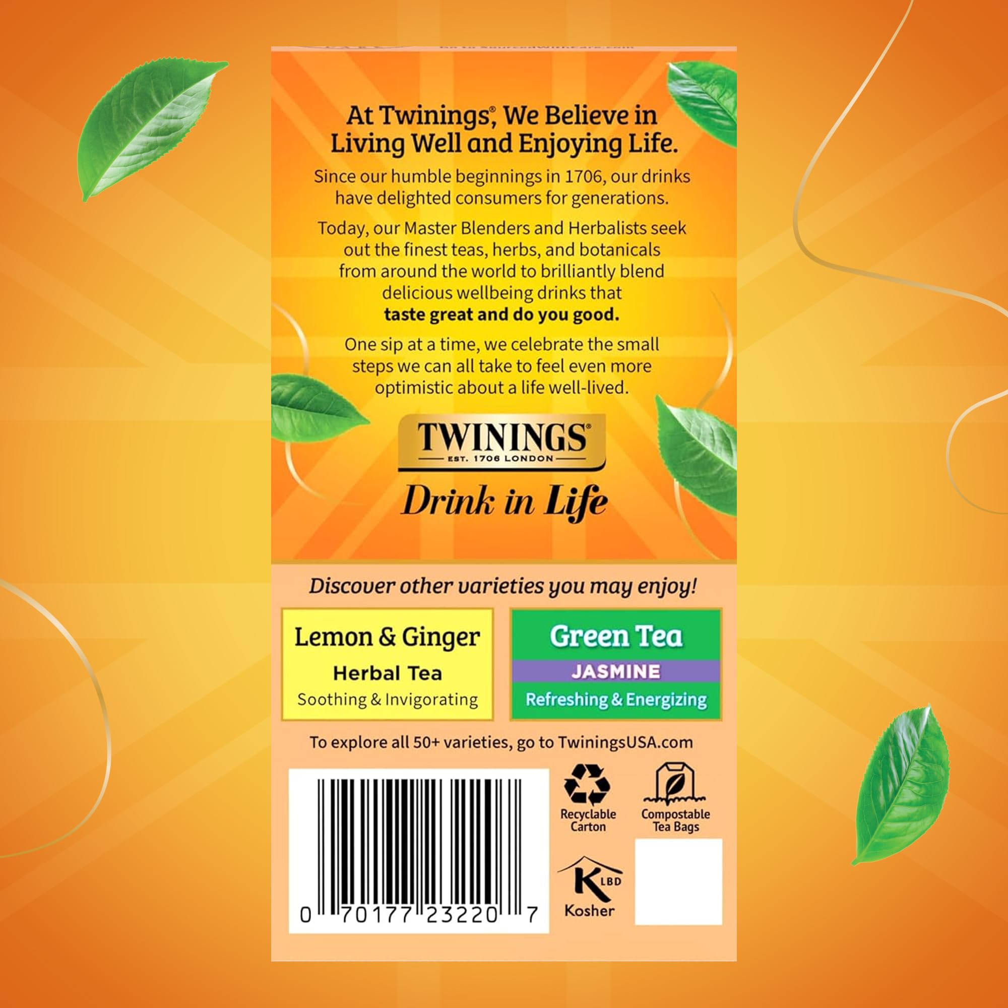 Amazon.com : Twinings Peach & Orange Herbal Tea Individually